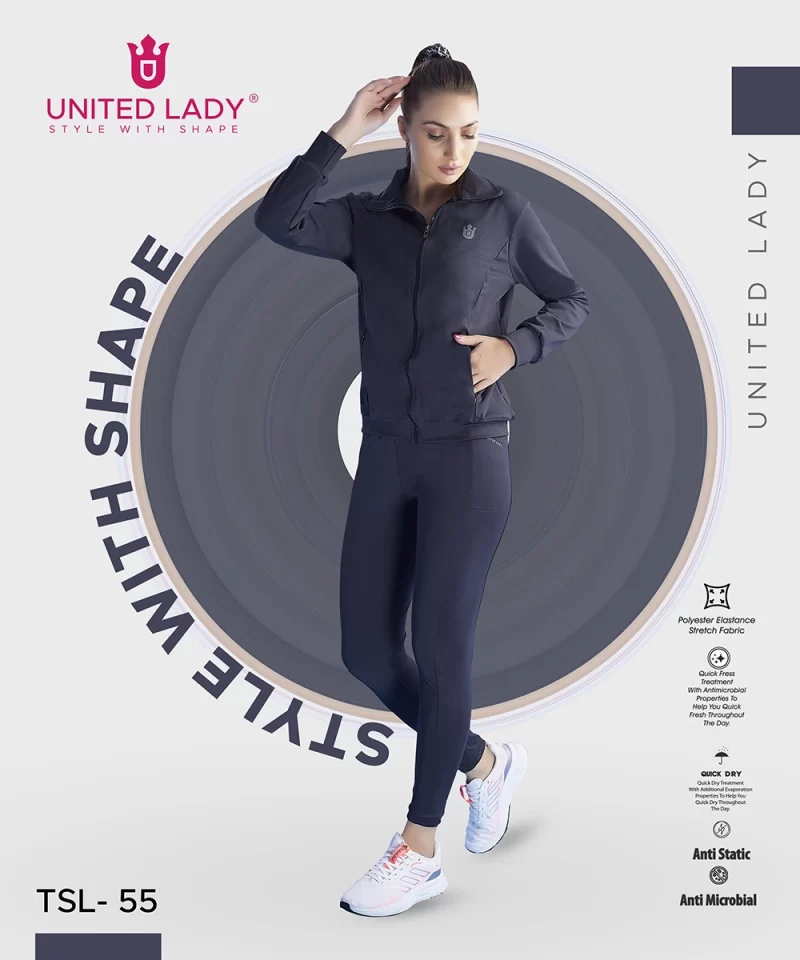 Women Tracksuit with Invisible Zipper Pockets